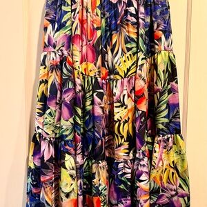 EUC Elie Tahari Vibrant Floral Maxi Skirt - Size L